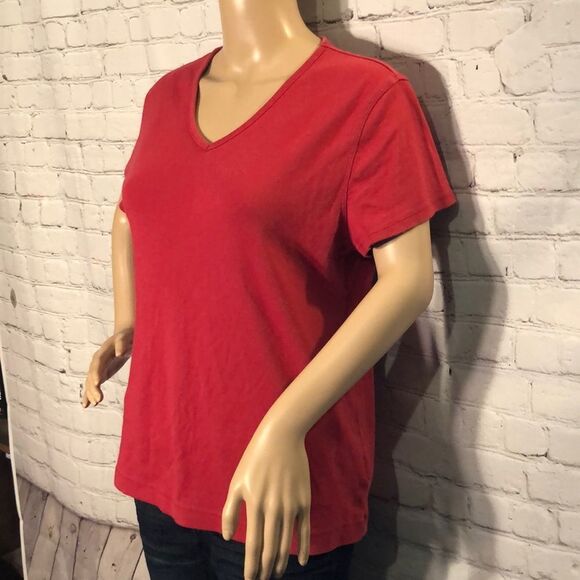 Sonoma Red 100% Cotton Plain Womens Tee L - Picture 4 of 8